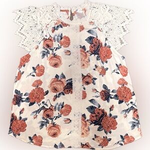 No Boundaries Floral Lace Blouse | Sz XL